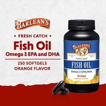 Barlean's Omega 3 Fish Oil Supplements, 600mg Fish Oil Pills with EPA & DHA, Softgels for Joint, Bra...