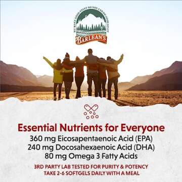 Buy Barlean's Omega 3 Fish Oil Softgels 250 Count