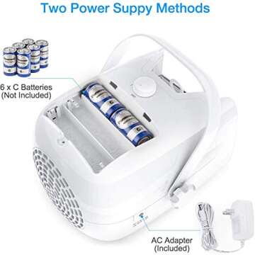 KINDIARY Bubble Machine, Automatic Bubble Blower, Portable Bubble Maker for Kids Toddlers with 5000+ Bubbles/min, 2 Speeds, 12.8oz Capacity, Powered by Plug-in or Batteries for Indoor Outdoor Parties