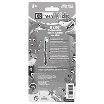 5 Pack Dr. Fresh Kids' Extra Soft Toothbrushes