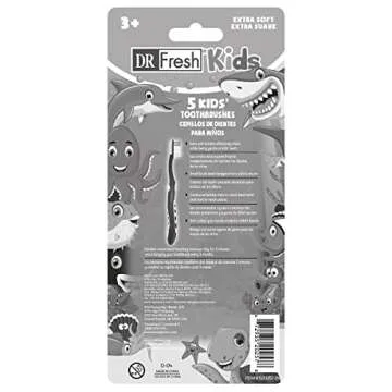 5 Pack Dr. Fresh Kids' Extra Soft Toothbrushes