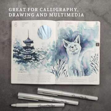 Speedball Elegant Calligraphy Markers - Set of 4, Non-Toxic