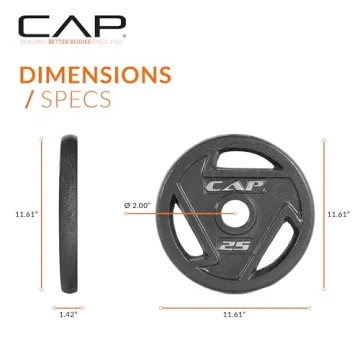 CAP 25 LB Olympic Grip Weight Plate for Home Gym