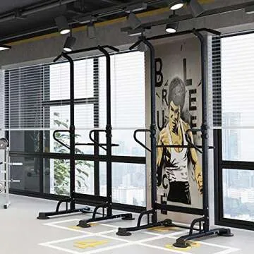 soges Power Tower Adjustable Height Pull Up & Dip Station Multi-Function Home Strength Training Fitness Workout Station, PSBB002