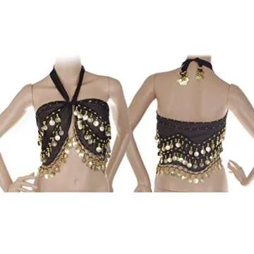 Aulufft 10 PCS Belly Dance Skirt & 20 PCS Accessories