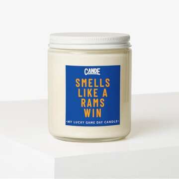 CE Craft - Smells Like A Rams Win Candle - Football Themed Candle, Gift for Dad, Gift for Son, Dad G...