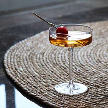 YY Vintage Crystal Coupe Glass for Cocktails and Desserts