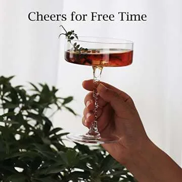 YY Vintage Crystal Coupe Glass for Cocktails and Desserts