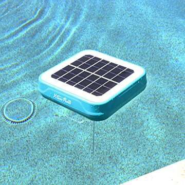 XtremepowerUS Solar Pool Ionizer Floating Water Cleaner and Purifier Keeps Water Clear, Chlorine Fre...