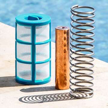 XtremepowerUS Solar Pool Ionizer Floating Water Cleaner and Purifier Keeps Water Clear, Chlorine Free and Eco-Friendly, Compatible with Fresh and Salt Water Pools & Spas