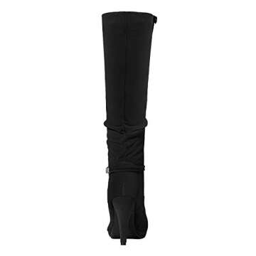 DREAM PAIRS Women's Black Knee High Platform Boots 3.3" Heel