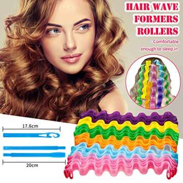 30 Heatless Curlers Styling Kit for Beautiful Waves