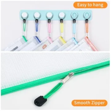 LABUK 52pcs Mesh Zipper Pouches - Versatile Storage Bags