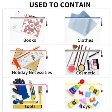 LABUK 52pcs Mesh Zipper Pouches - Versatile Storage Bags