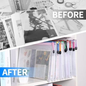 LABUK 52pcs Mesh Zipper Pouches - Versatile Storage Bags