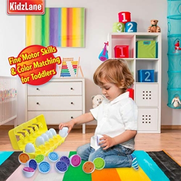 Kidzlane Toddler Educational Matching Eggs Set for Ages 1-3