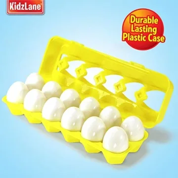 Kidzlane Toddler Educational Matching Eggs Set for Ages 1-3