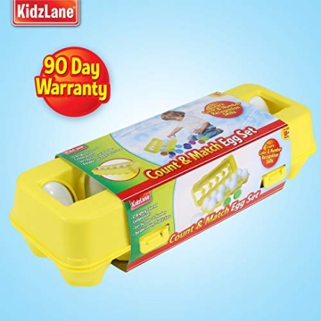 Kidzlane Toddler Educational Matching Eggs Set for Ages 1-3