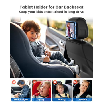 WONNIE Universal iPad Holder for Car Back Seat Headrest