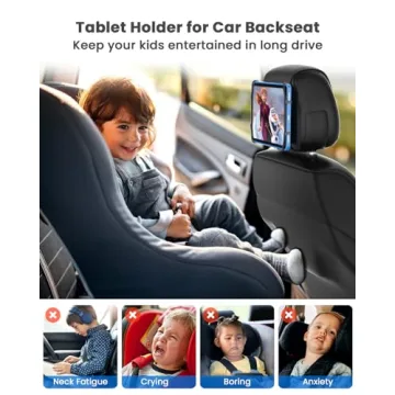 WONNIE Universal iPad Holder for Car Back Seat Headrest