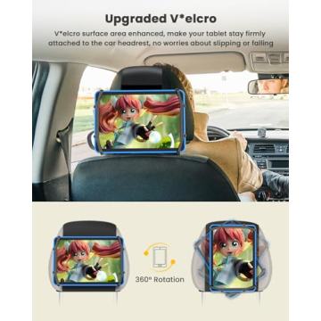 WONNIE Universal iPad Holder for Car Back Seat Headrest