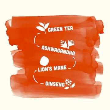 Vive Organic Energy Shot + Immune Support, Immune Defense with Ashwagandha, Green Tea & Caffeine, Gl...