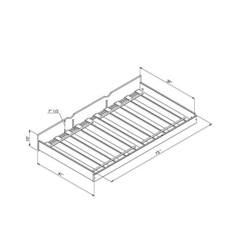 Walker Edison Solid Wood Twin Trundle Bed Frame with Wheels