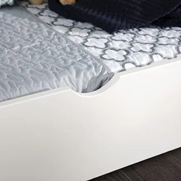 Walker Edison Solid Wood Twin Trundle Bed Frame with Wheels