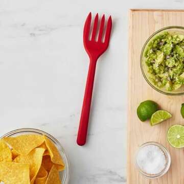 Sur La Table Silicone Ultimate Fork, Blue