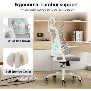 Adjustable Ergonomic Office Chair with Headrest
