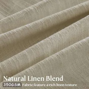 Stylish 108 Inch Linen Pleated Curtains Set for Home