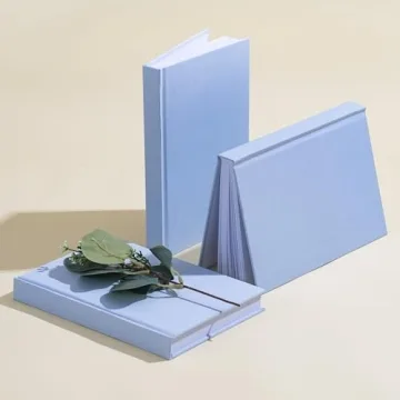 Decorative Books - Set of 3 Fabric Decorative Books for Home Decor with Fake Leaves and Wood Bead Garland, Coastal Decor, Coffee Table Books Decor, Bookshelf Decor