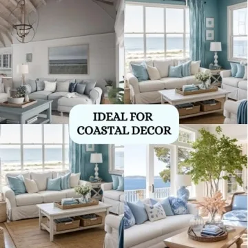 Decorative Books - Set of 3 Fabric Decorative Books for Home Decor with Fake Leaves and Wood Bead Garland, Coastal Decor, Coffee Table Books Decor, Bookshelf Decor