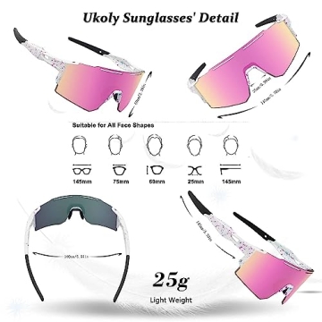 Ukoly Cycling Sunglasses for Men Women - Stylish Sports Eyewear