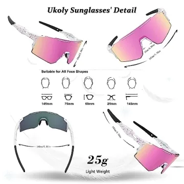 Ukoly Cycling Sunglasses for Men Women - Stylish Sports Eyewear