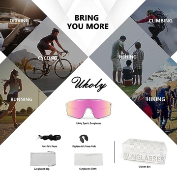 Ukoly Cycling Sunglasses for Men Women - Stylish Sports Eyewear