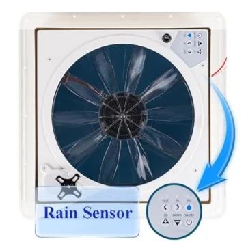 RVLOVENT 12V Remote Controlled Roof Vent Fan with 10 Speeds