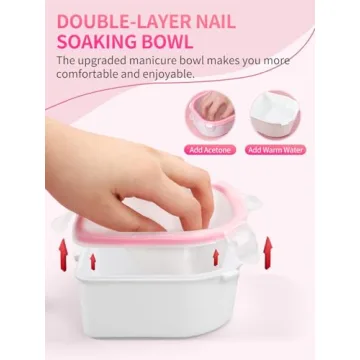 4-in-1 Acetone Soak Off Bowl Kit for Nail Care