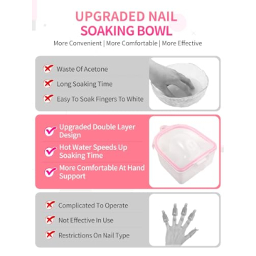 4-in-1 Acetone Soak Off Bowl Kit for Nail Care