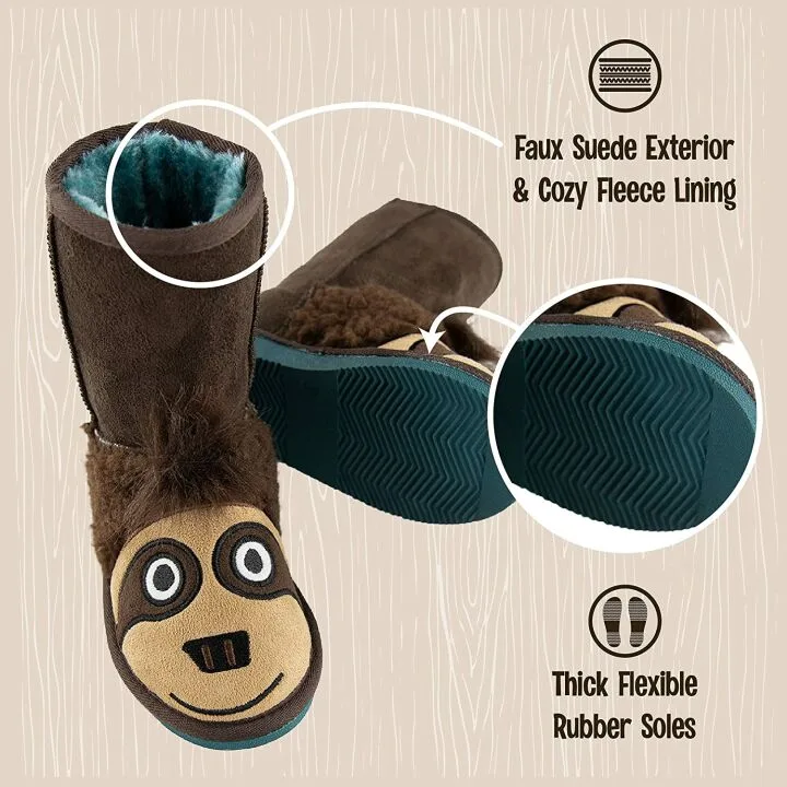 Cozy Lazy One Animal Slipper Boots for Kids
