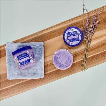 Dr Teal's Shea Sugar Sleep Scrub, with Melatonin, Lavender, & Essential Oils, 19oz (Pack of 3)