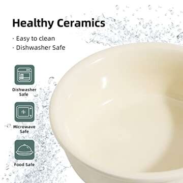 Havniva Ceramic Dog Bowl for Large Breeds - Safe, Easy Clean