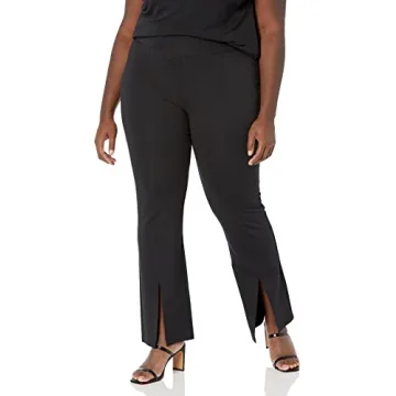 The Drop Uma High Rise Slit Front Flare Pants