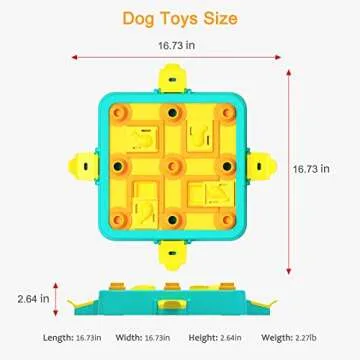 indiedouker 2024 Level 2 Interactive Dog Puzzle Toys for Large Dogs to Keep Them Busy,8.8oz Large Capacity Treat Dispensing Dog Toys,Slow Feeder Dog Bowl with Thick Material (Expert)