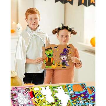 Greingways Halloween Stickers for Kids | Fun Crafts & Party Favors