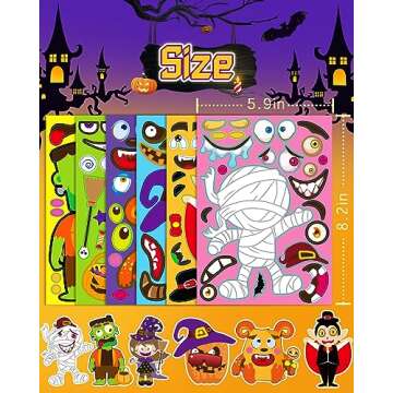 Greingways Halloween Stickers for Kids | Fun Crafts & Party Favors