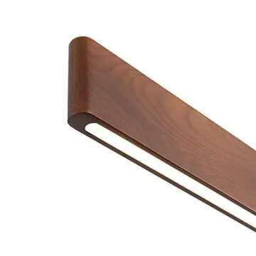 YISDESIGN Wood Linear Pendant Light for Kitchen Island