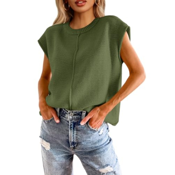 Saodimallsu Summer Casual Crew Neck Sweater Vest