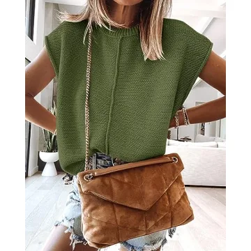 Saodimallsu Summer Casual Crew Neck Sweater Vest