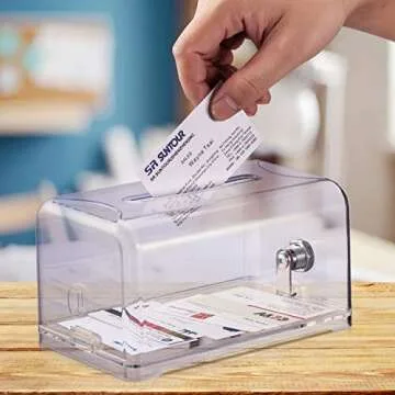Polmart Clear Tip Box for Feedback and Business Cards